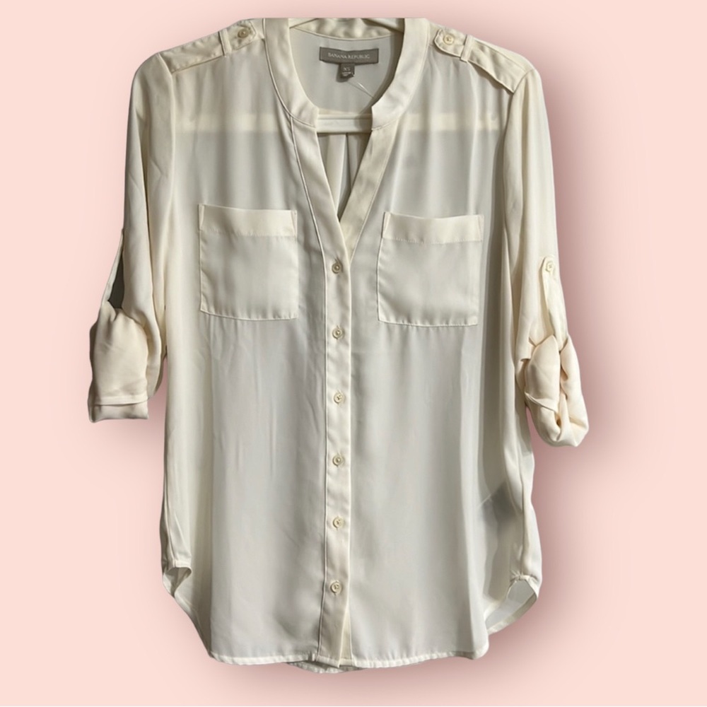 NWT Banana Republic Semi Sheer Blouse